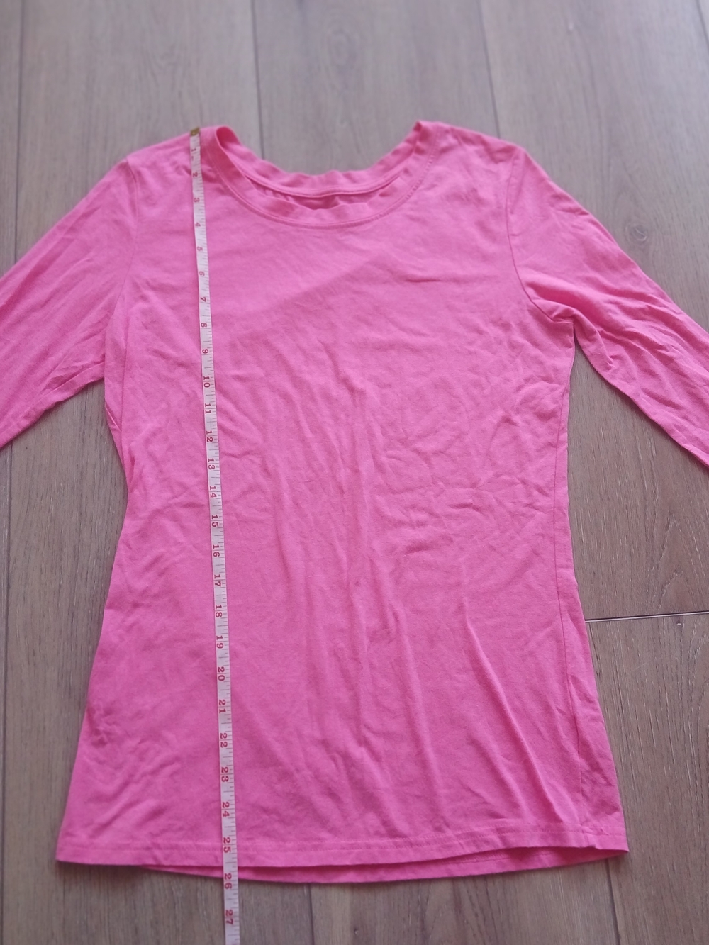 Natural Uniforms Pink Long Sleeve Top Women’s Medium Luxe Stretch Soft Basic Tee - Picture 4 of 10